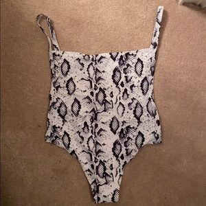 Snakeskin One-Piece Bathing Suit